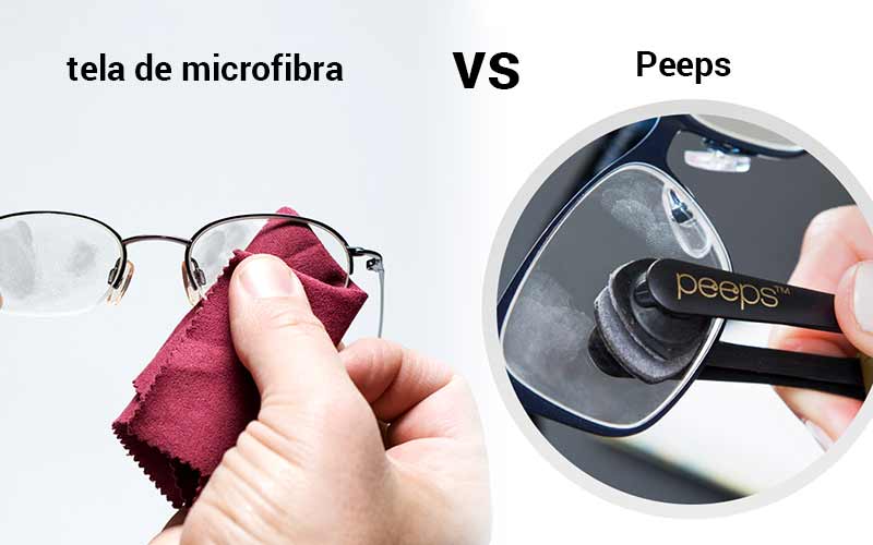 peeps vs pano de microfibra