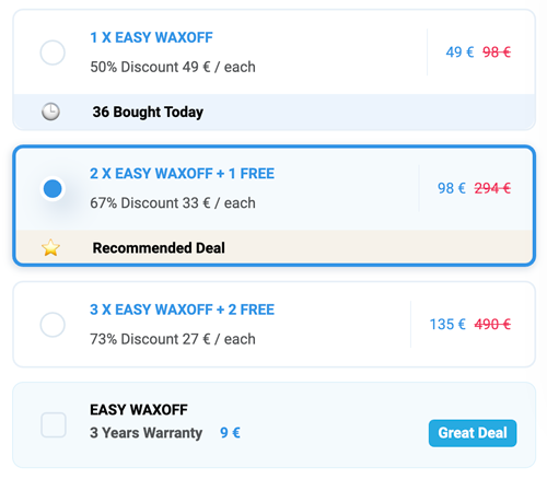 easy waxoff price