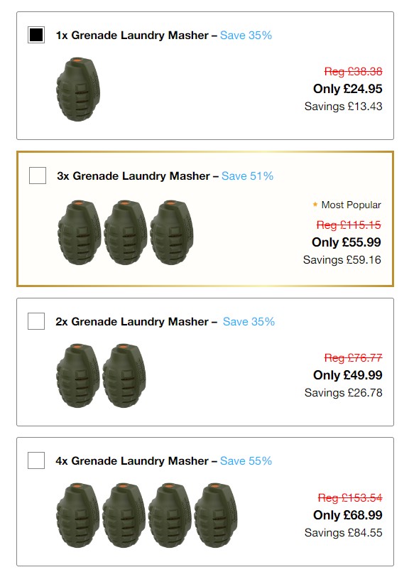 grenade laundry masher