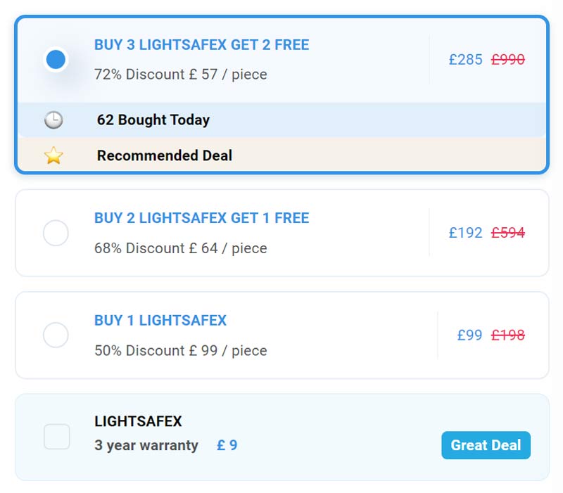 light safe x prices