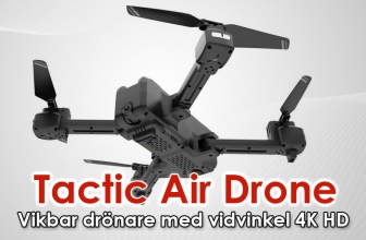 Tactic Air Drone omdöme 2024: Vikbar drönare med vidvinkel 4K HD